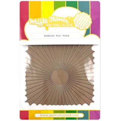 Waffle Flower Foil Plate - Sunburst